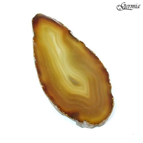 Achátový plátek III - 8x4x0,4cm — foto 1