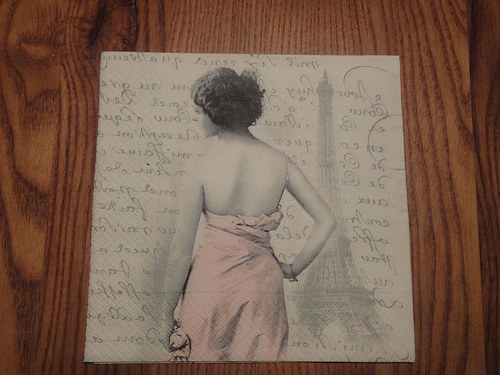 Ubrousek na decoupage - dáma — foto 1