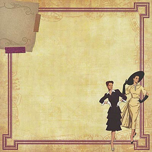 Lady COUTURE scrapbook čtvrtka 12x12 emboss — foto 1