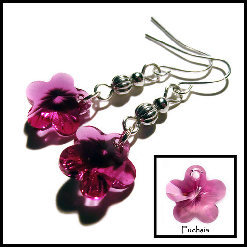 Swarovski kytičky - Fuchsia — foto 1