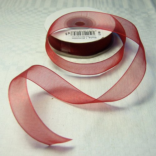 Stuha š. 1,6 cm; d. 20 m - bordó