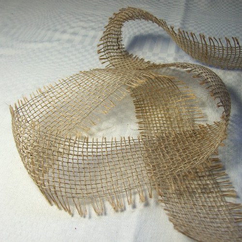Jutová stuha š. 5,5 cm, 1 m - přírodní barva