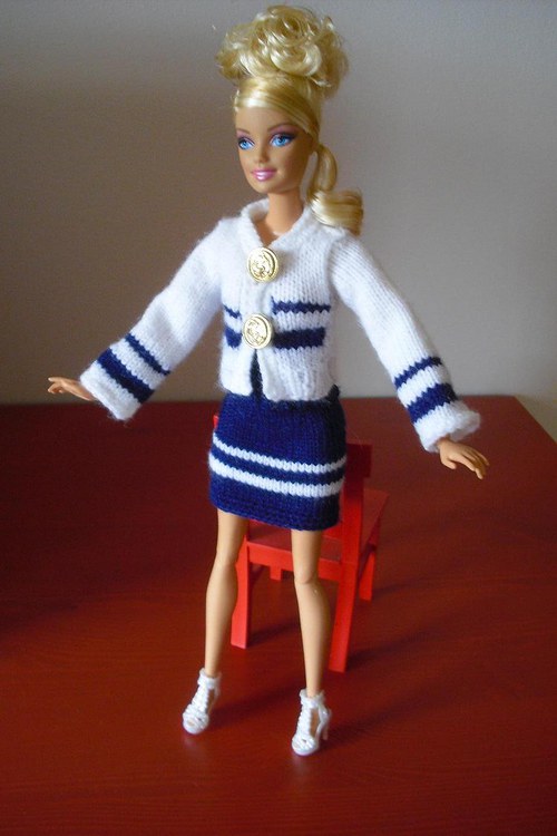 Modrobílá barbie — foto 1