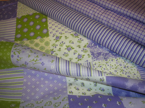 Látka - metráž - LILA PATCHWORK