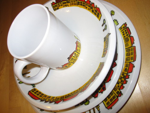 Sada porcelánu s motivem "Městečko" — foto 1