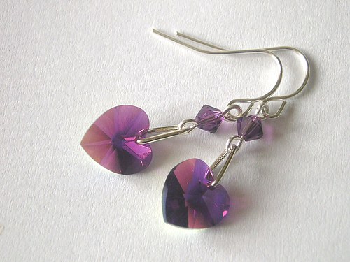 Swarovski náušnice Amethyst AB...na přání — foto 1