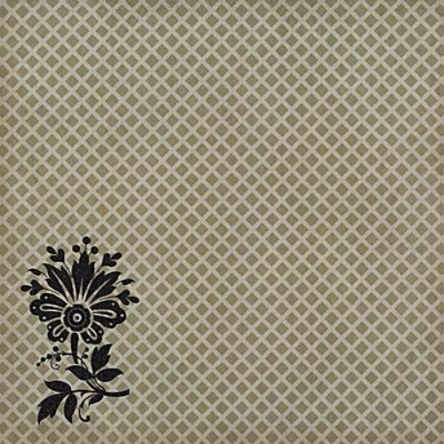 Lemon Flower scrapbook čtvrtka 12x12 emboss — foto 1