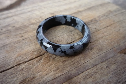 Obsidián 19 mm- prstýnek L838 — foto 1