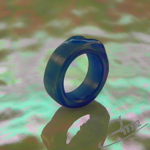 BLUE DWARF - skleněný prsten — foto 1