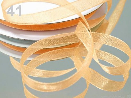Stuha šifónová š.6mm oranžová