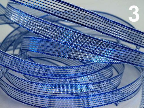 Stuha síťovaná š.10mm modrá