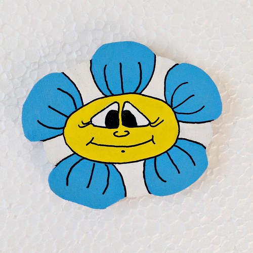Magnet modrá kytka