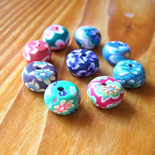 Fimo Rondelky 8x12mm - 10ks