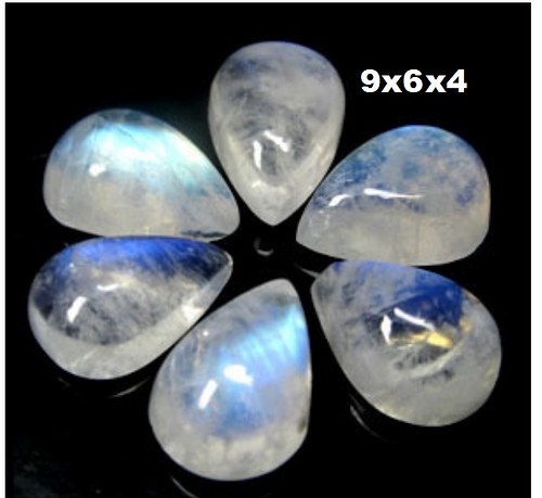 Měsíční kámen 9x6mm- CABOCHON — foto 1