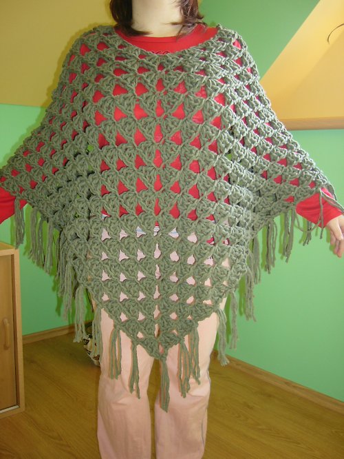 Pončo khaki odstín — foto 1