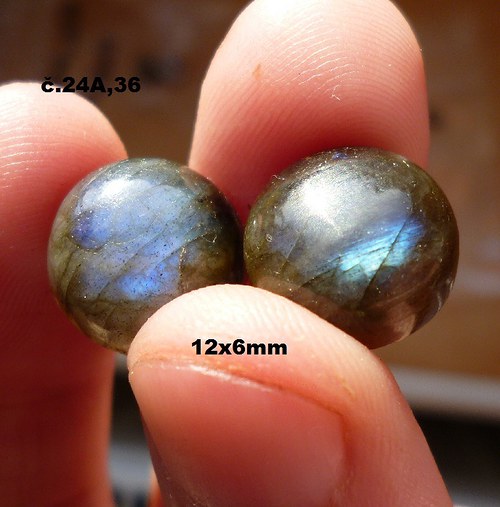 Labradorit -cabochon - pár — foto 1