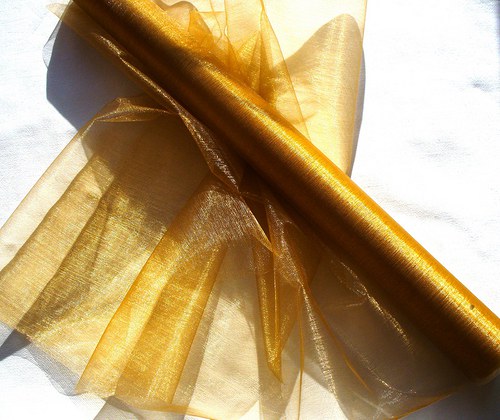 Organza zlatá š.48cm!!! — foto 1