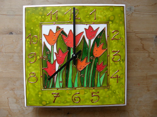 Hodiny-Tulip-20 x 20 cm — foto 1