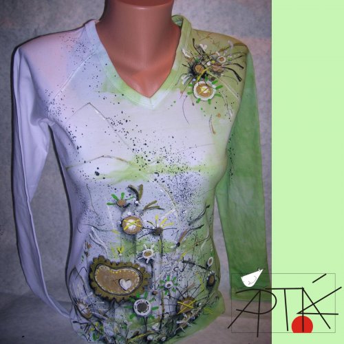 Triko dámské, "KYTKY", M, rezervace — foto 1