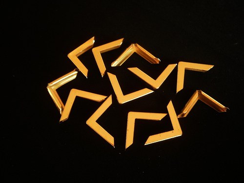 !!!Rožky zlaté 22mm - 20ks...