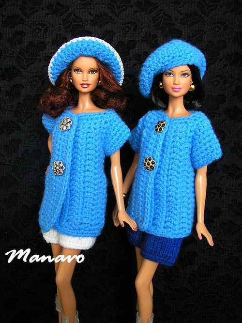SLEVA 50% Světle modrý komplet pro Barbie II. — foto 1