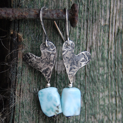 Larimar nesobecký - náušnice — foto 1
