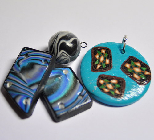 3 - FIMO komponenty - různé - set 4 ks