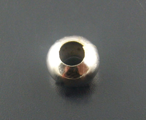 Kovový korálek/ platina/ 6mm/ 15ks