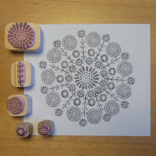 Razítka květinový ornament — foto 1