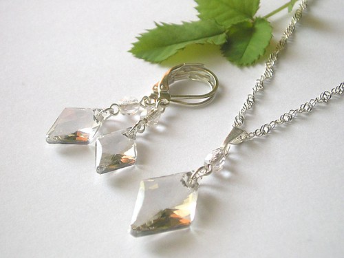 Swarovski sada Rhombus Silver Shade — foto 1