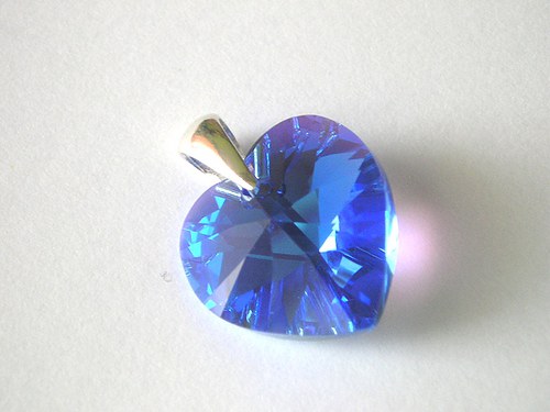 Swarovski srdce Sapphire AB 18 mm — foto 1