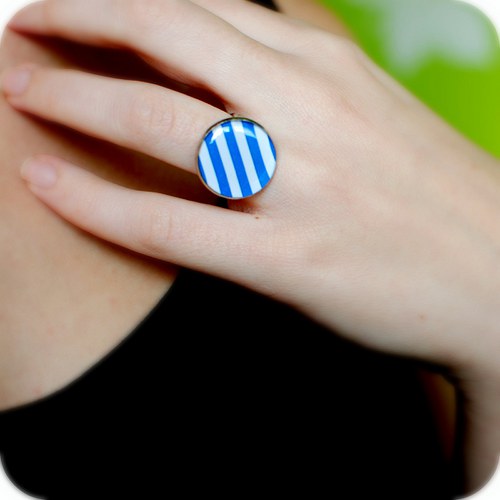 Blue stripes - prsten — foto 1