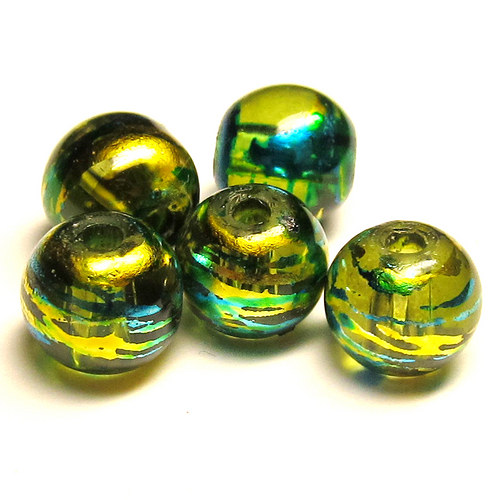 Sklo kovově žíhané - 8 mm - 5 ks