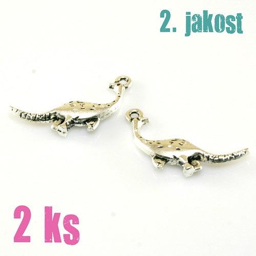 Přívěsek - dinosaurus , 2 ks; II. JAKOST — foto 1