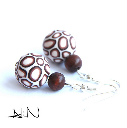Náušnice Brown Bubbles — foto 1