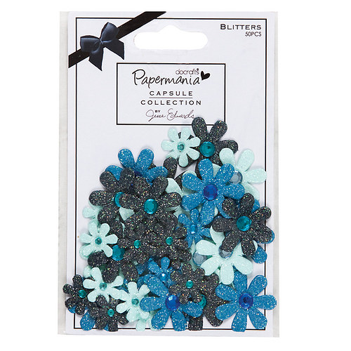 Papírové třpytivé kytičky Capsule Burleigh Blue — foto 1