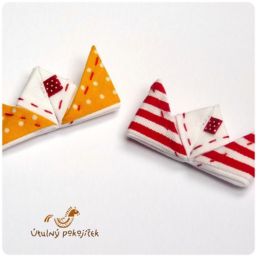 Lodičková brož - textilní origami — foto 1