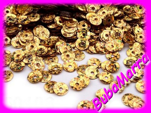~ FLITRY ZLATÉ AB ~ lomené Ø 6mm 450ks ~ 5g