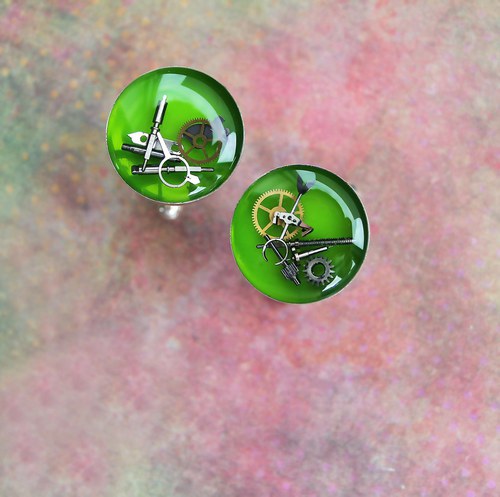 Manžetové knoflíčky /green apple/ — foto 1