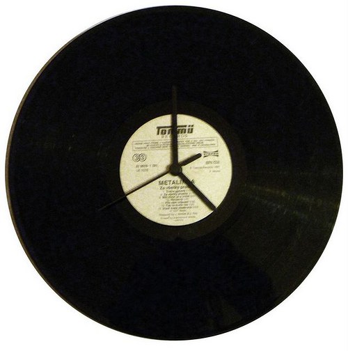 Hodiny z LP bílé — foto 1
