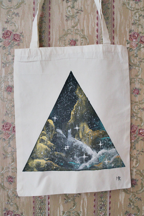 Geometric Galaxy taška Triangle turquoise galaxy — foto 1