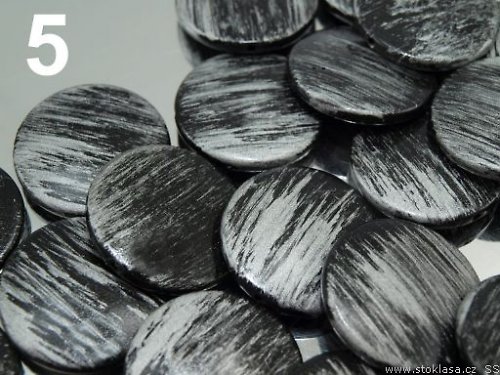 Plastové korálky- placka- 3 kusy — foto 1
