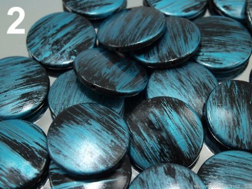 Plastové korálky- placka- 3 kusy — foto 1