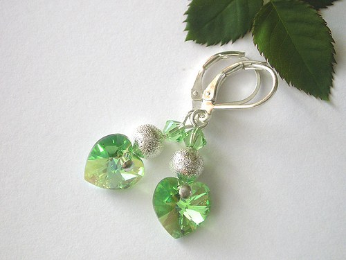 Swarovski náušnice Peridot AB — foto 1