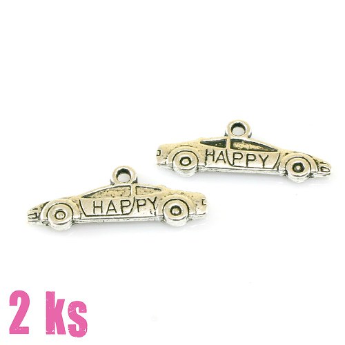 Přívěsek - autíčko Happy, 2 ks — foto 1