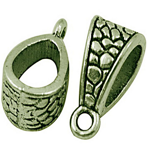 Očko na přívěsek/ ant.bronz/ 11x7mm+očko/ 2ks