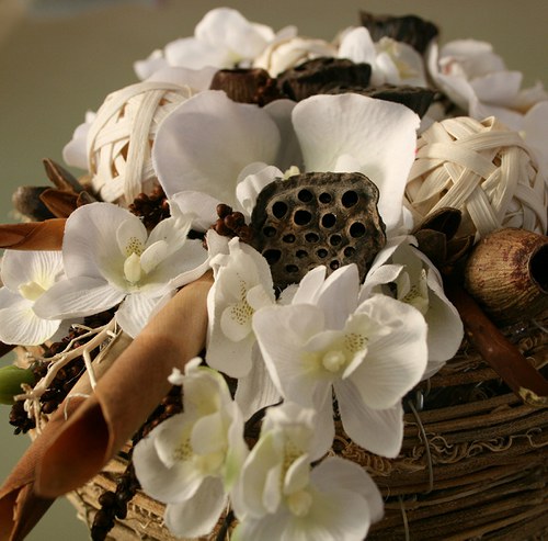 Velká celoroční dekorace s orchidejemi — foto 1