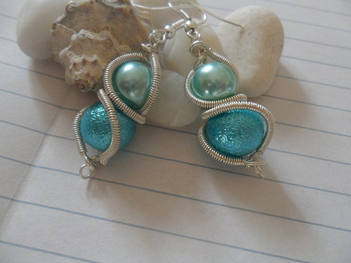 TURQUOISE SPIRAL náušničky