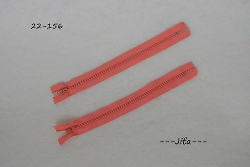 Spirálový zip 22cm - lososová — foto 1