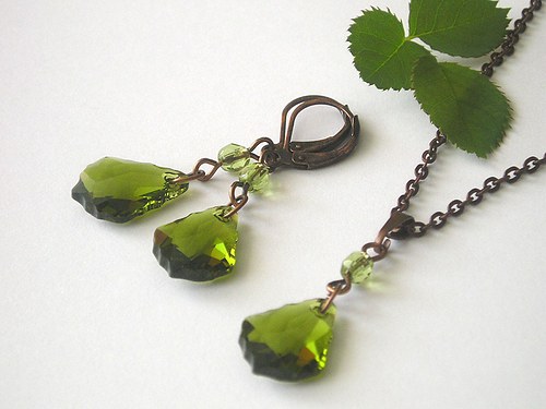 Swarovski sada Baroko Olivine — foto 1